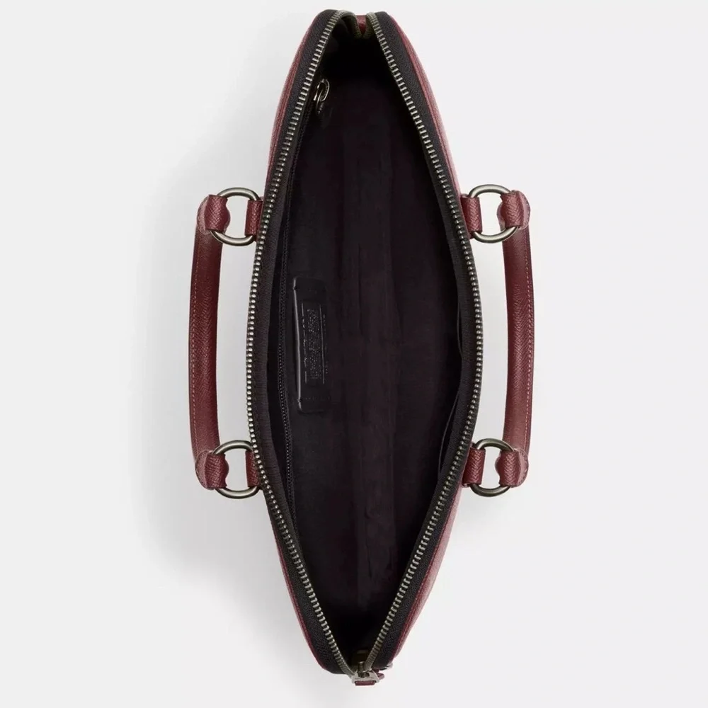 Coach Maroon Laptop Bag with Black Accents - Picture 4 of 6